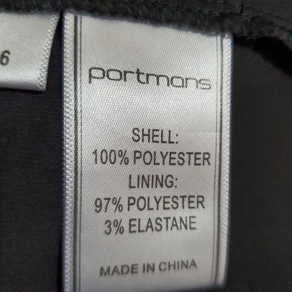 Portmans Size 14 Black Cold Shoulder V Neck Elasticated Waist Dress - Picture 9 of 11